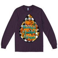 Plum Thankful Grateful Blessed Long Sleeve Tee - LillyAllenDesigns