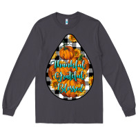 Smoke Thankful Grateful Blessed Long Sleeve Tee - LillyAllenDesigns