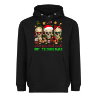 Black When Your Dead Inside But It's Christmas Heavyweight Hoodie - BundleAndBundleShop