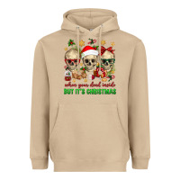 Mushroom When Your Dead Inside But It's Christmas Heavyweight Hoodie - BundleAndBundleShop