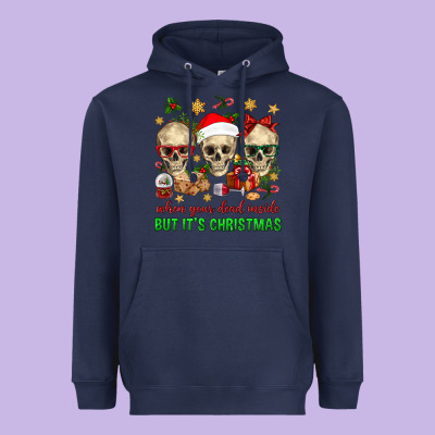 When Your Dead Inside But It's Christmas Heavyweight Hoodie Designed By Bundleandbundleshop