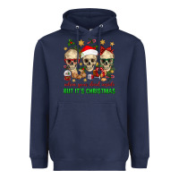 Navy When Your Dead Inside But It's Christmas Heavyweight Hoodie - BundleAndBundleShop