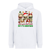 White When Your Dead Inside But It's Christmas Heavyweight Hoodie - BundleAndBundleShop