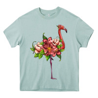 Arona flamingo with tropical flowers Heavy Core Tee - Artiststas
