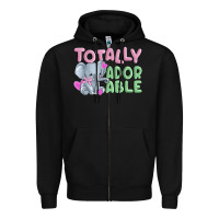Black totally adorable Zipper Hoodie - MaliasSmallBusiness