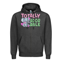 Charcoal Heather totally adorable Zipper Hoodie - MaliasSmallBusiness