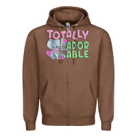 Chestnut totally adorable Zipper Hoodie - MaliasSmallBusiness