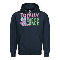 Navy totally adorable Zipper Hoodie - MaliasSmallBusiness