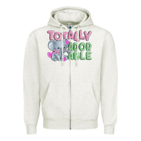 Oatmeal Heather totally adorable Zipper Hoodie - MaliasSmallBusiness