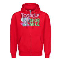 Red totally adorable Zipper Hoodie - MaliasSmallBusiness