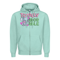 Seafoam totally adorable Zipper Hoodie - MaliasSmallBusiness