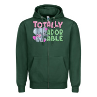 Sports Green totally adorable Zipper Hoodie - MaliasSmallBusiness