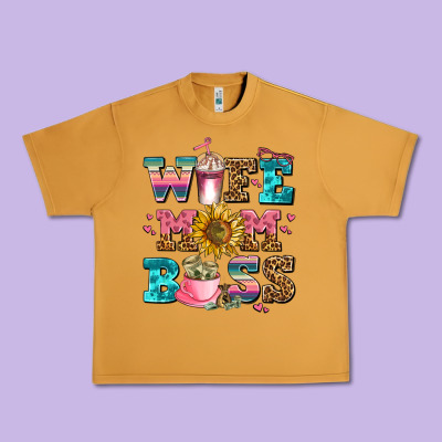 Wife Mom Boss Urban Heavy Tee Designed By Adodesignshop