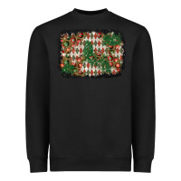 Black christmas ornament and diamond plaid  background Heavyweight Sweatshirt - BundleAndBundleShop