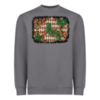 Storm christmas ornament and diamond plaid  background Heavyweight Sweatshirt - BundleAndBundleShop