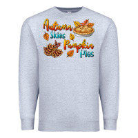 Heather Grey Autumn Skies Pumpkin Pies Premium Sweatshirt - BundleAndBundleShop