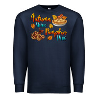 Navy Autumn Skies Pumpkin Pies Premium Sweatshirt - BundleAndBundleShop