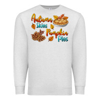 Oatmeal Heather Autumn Skies Pumpkin Pies Premium Sweatshirt - BundleAndBundleShop