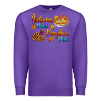 Purple Autumn Skies Pumpkin Pies Premium Sweatshirt - BundleAndBundleShop