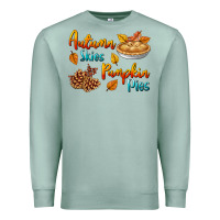 Seafoam Autumn Skies Pumpkin Pies Premium Sweatshirt - BundleAndBundleShop
