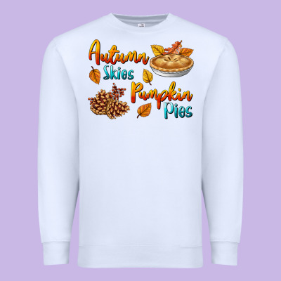 Autumn Skies Pumpkin Pies Premium Sweatshirt Designed By Bundleandbundleshop