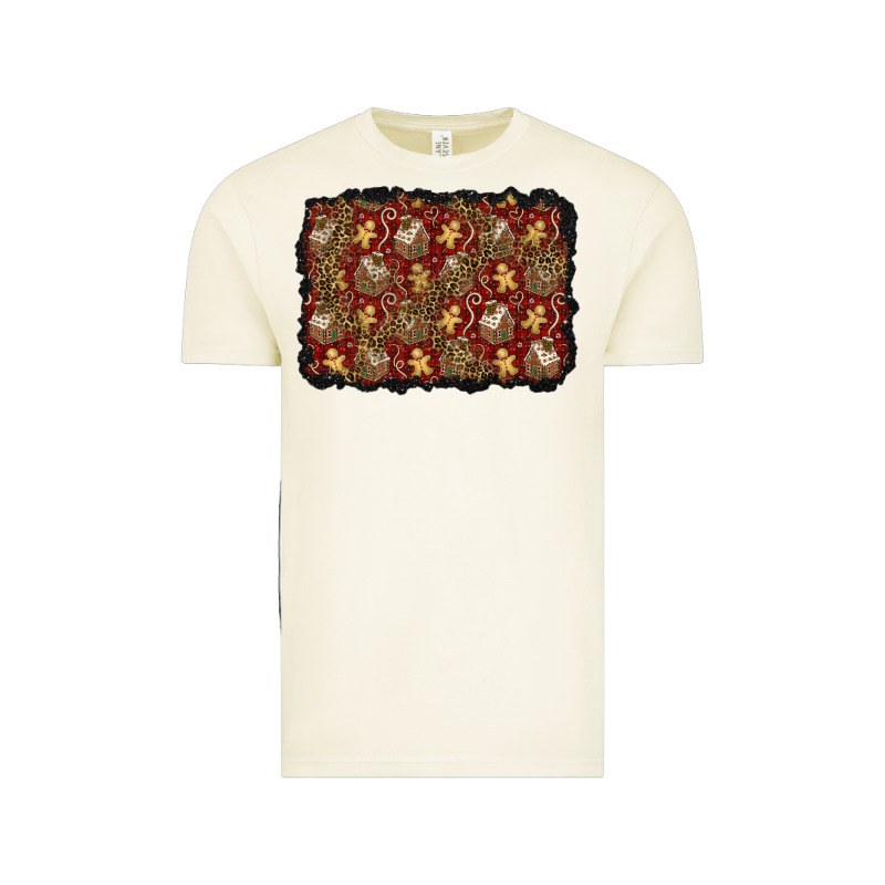 Christmas Gingerbread Man And House Background Vintage Tee by BundleAndBundleShop | Teevron