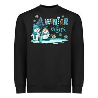 Black winter vibes Heavyweight Sweatshirt - AdoDesignShop