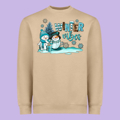 Winter Vibes Heavyweight Sweatshirt Designed By Adodesignshop