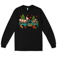 Black christmas farm animals truck Long Sleeve Tee - Jasminsmagicworld