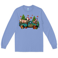 Colony Blue christmas farm animals truck Long Sleeve Tee - Jasminsmagicworld
