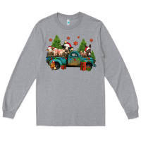 Heather Grey christmas farm animals truck Long Sleeve Tee - Jasminsmagicworld