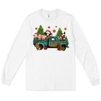 Christmas Farm Animals Truck Long Sleeve Tee | Teevron