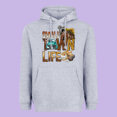 Small Town Life Heavyweight Hoodie Designed By Bundleandbundleshop