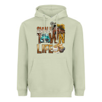 Matcha Small Town Life Heavyweight Hoodie - BundleAndBundleShop