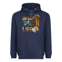 Navy Small Town Life Heavyweight Hoodie - BundleAndBundleShop