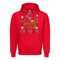 Red wildflower malias Zipper Hoodie - MaliasSmallBusiness