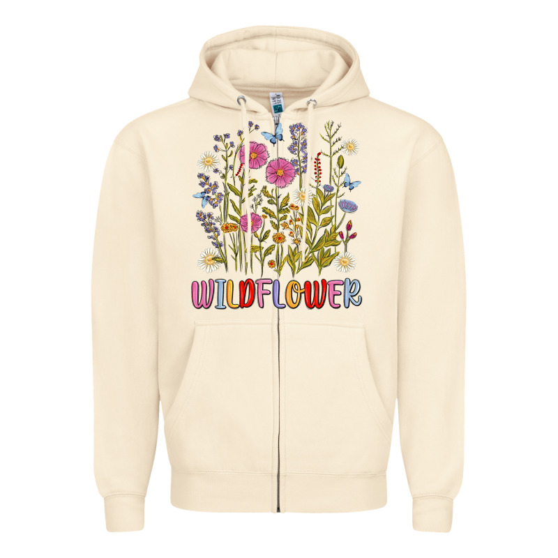 Wildflower Malias Zipper Hoodie by MaliasSmallBusiness | Teevron