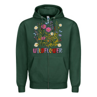 Sports Green wildflower malias Zipper Hoodie - MaliasSmallBusiness
