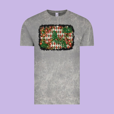 Christmas Ornament And Diamond Plaid  Background Vintage Tee Designed By Bundleandbundleshop