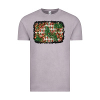 Vintage Zinc christmas ornament and diamond plaid  background Vintage Tee - BundleAndBundleShop