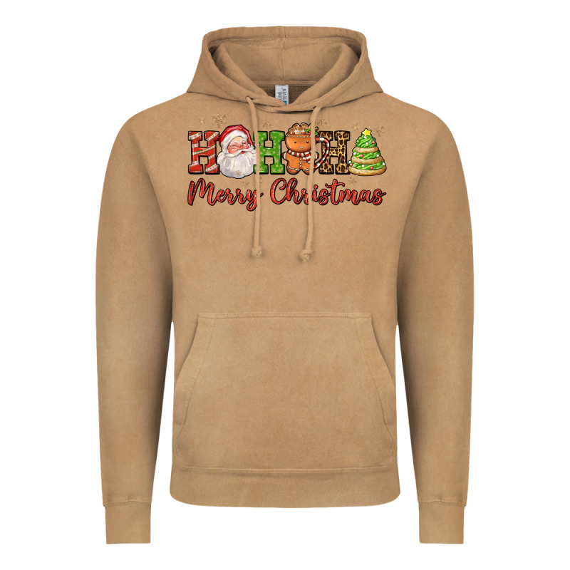 Hohoho Merry Christmas Santa Coffee Cup Tree Cooki Vintage Hoodie by FaDigitalArtStudio | Teevron