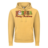 Vintage Mustard hohoho merry christmas santa coffee cup tree cooki Vintage Hoodie - FaDigitalArtStudio