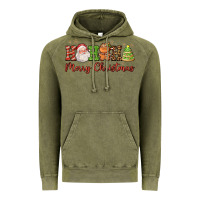 Vintage Olive hohoho merry christmas santa coffee cup tree cooki Vintage Hoodie - FaDigitalArtStudio