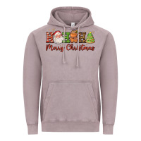Vintage Zinc hohoho merry christmas santa coffee cup tree cooki Vintage Hoodie - FaDigitalArtStudio