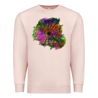 Pale Pink halloween spider web for patches Premium Sweatshirt - BundleAndBundleShop