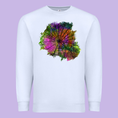 Halloween Spider Web For Patches Premium Sweatshirt Designed By Bundleandbundleshop