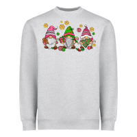 Heather Grey pink christmas gnomies Heavyweight Sweatshirt - AdoDesignShop
