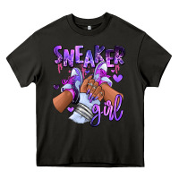 Asphalt Purple galaxy sneaker girl Heavy Core Tee - RanaPortraitStore