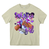 Mossy Purple galaxy sneaker girl Heavy Core Tee - RanaPortraitStore