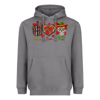 Storm Peace Love Dia De Los Muertos Heavyweight Hoodie - BundleAndBundleShop